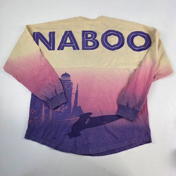 Disney Star Wars Spirit Jersey Naboo Planet Ombre Long Sleeve Shirt Small Unisex - Picture 5 of 11